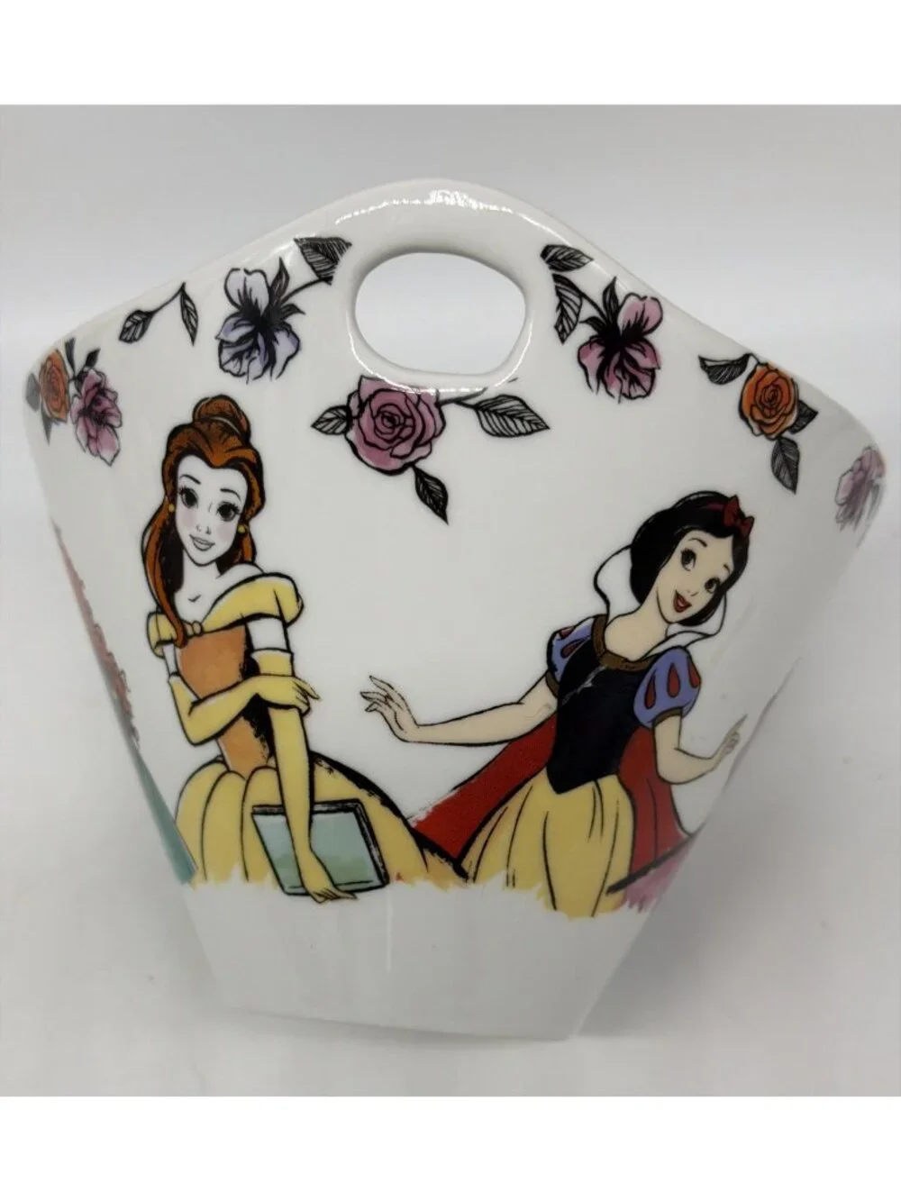 Disney Princesses Ramen Noodle Bowl Merida Snow White Belle Cinderella Tiana EUC